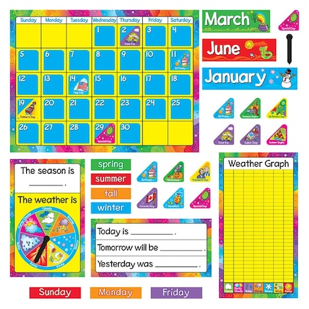 Trend Enterprises Trend Enterprises T-8096-2 Bulletin Board Set Year Round Calendar - Grade Pk-3 - Set of 2 T-8096-2